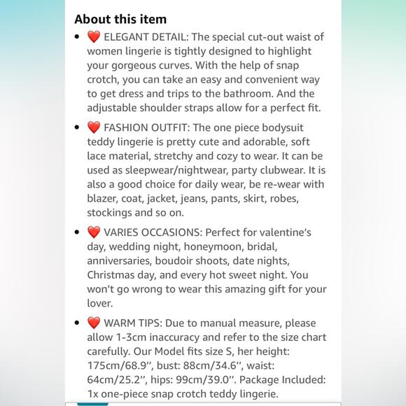 White Lace Teddy Lingerie Bodysuit Woman Size Small Snap Crotch Underwire Bra - Picture 11 of 11